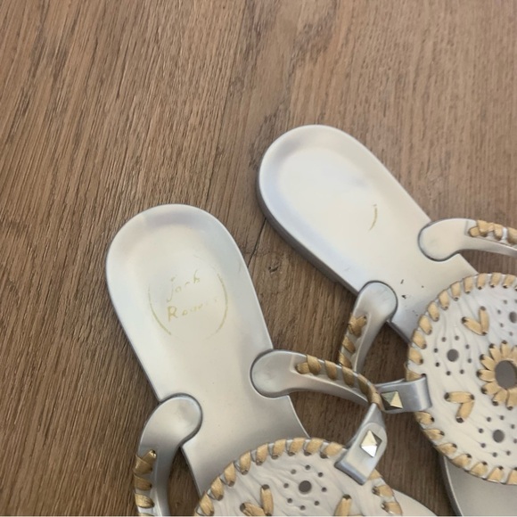 Jack Rogers Silver Jelly Sandals Size 10 - Picture 3 of 5